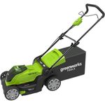 Greenwork Akku-Rasenmäher G40LM41UB Li-Ion 40V 41cm Schnittbreite bis 600m² Mähfläche 2in1 Mulchen ohne Akku und Ladegerät