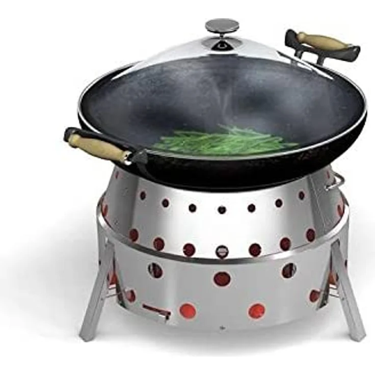 Petromax Atago Allrounder - Einsatz als Feuerschale, Grill, Ofen, Herd 40 x 40 x 14 cm – Bild 5