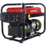Matrix 160100475 Stromgenerator Stromerzeuger, 2000 Watt, Benzin, Leise, 4 Takt Motor, 10 Liter Tankvolumen