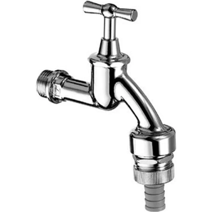 SCHELL COMFORT Auslaufventil mit Knebelgriff 1/2, mattchrom Bewässerungszubehör