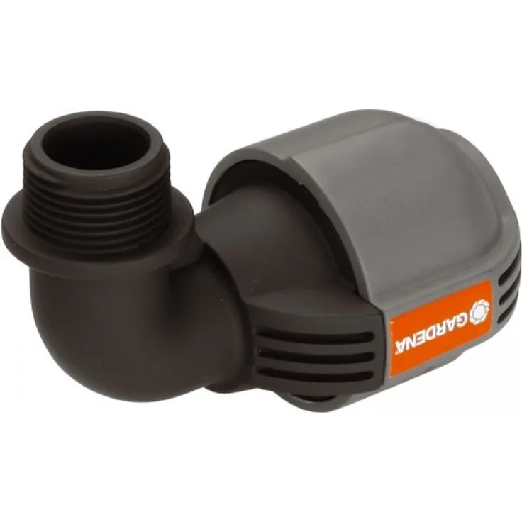 GARDENA Sprinklersystem L-Stück mit Außengewinde: Anschlussstück für Versenkregner am Rohrende, 25 mm x 3-4 Zoll, Quick&Easy Verbindung, selbstdichtende Gewindeverbindung (2781-20) - Preisvergleich