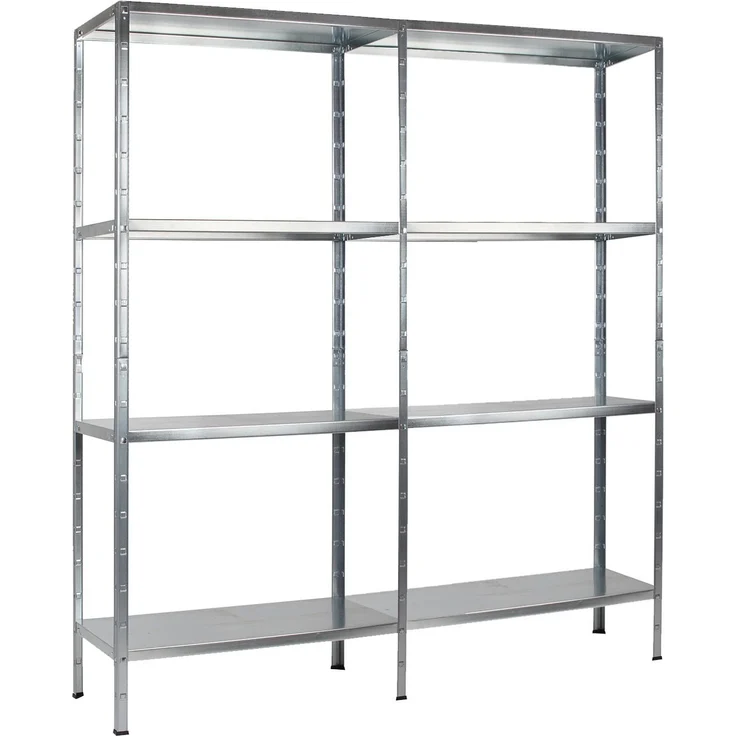 Schulte Regalwelt 2er Set Lagerregal mit 8 PowerMAX-Fachböden, 180x160x40cm Regalsystem, Steckregal mit einfacher Montage ohne Verschrauben, Traglast je Boden bis zu 65 Kg (bis zu 520 Kg gesamt)