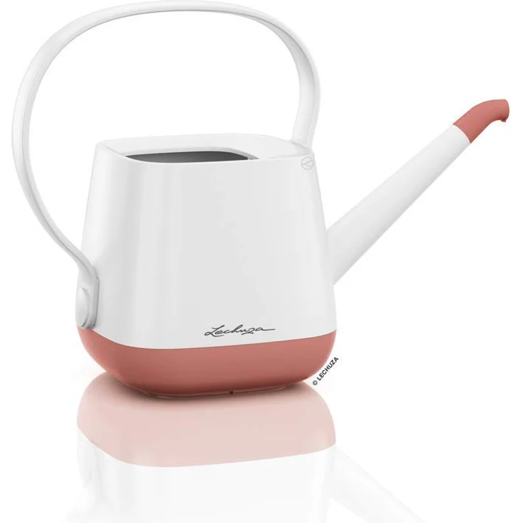 LECHUZA YULA Gießkanne, Hochwertiger Kunststoff, Weiß-Pearl Rose, 1,7 l Fassungsvermögen, Mit Tropfschutz, 13890 – Bild 1