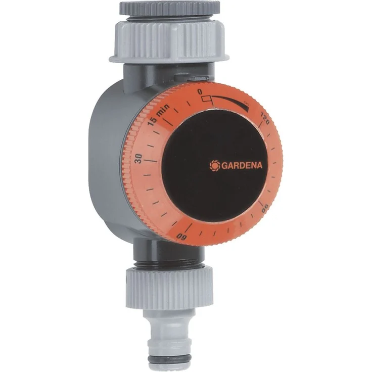 GARDENA Bewässerungsuhr: Automatische Zeitschaltuhr für Wasserhähne 26.5 mm (G 3-4) oder 33.3 mm (G1), flexible Bewässerungsdauer (5-120 min), leichtes Anschließen dank Schnellstecksystem (1169-20) – Bild 1