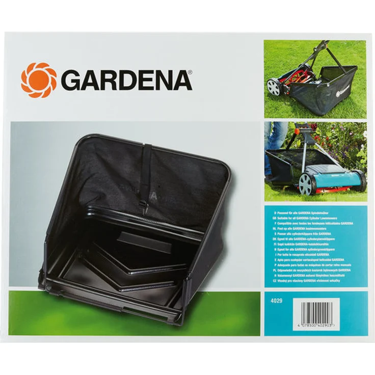 GARDENA Grasfangkorb: Grasfangbox passend für alle GARDENA Spindelmäher (z.B. 330, 400, 400 C, 380 EC), Fassungsvermögen 35 - 49 l (4029-20) – Bild 4