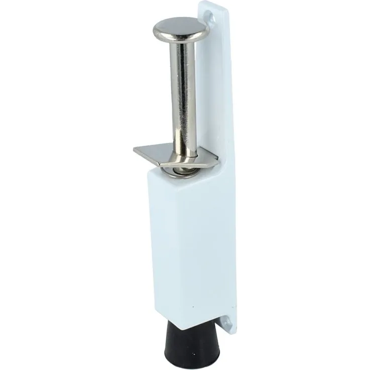 Ms Beschläge - Türfeststeller Bodentürstopper Torstopper Türstopper Weiss 45mm Hub 165mm Höhe