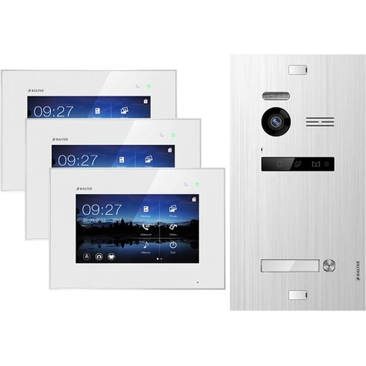 BALTER EVO SILVER VIDEO-TÜRSPRECHANLAGE 3X7 TOUCHSCREEN 2-DRAHT – Bild 1
