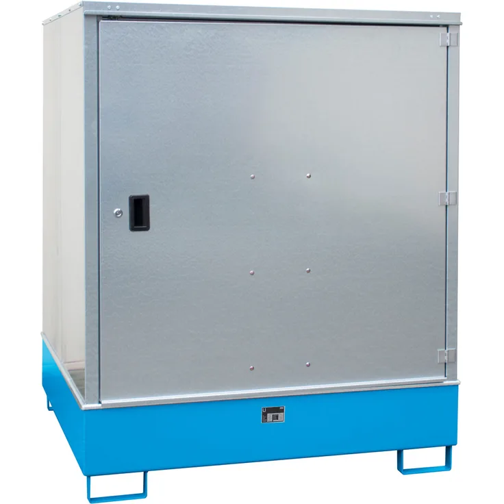Bauer Gefahrstoff-Schrank GS-3, abschließbar, für max. 4x200l Fässer, Lichtblau
