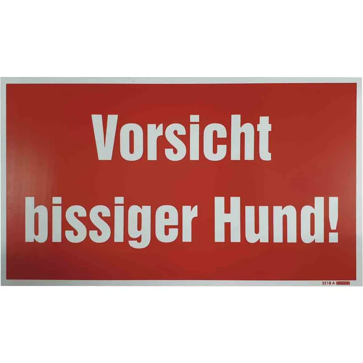 BENDER A3218KS W-Sch.25x15cm &apos,Vorsicht bissiger Hund!&apos,