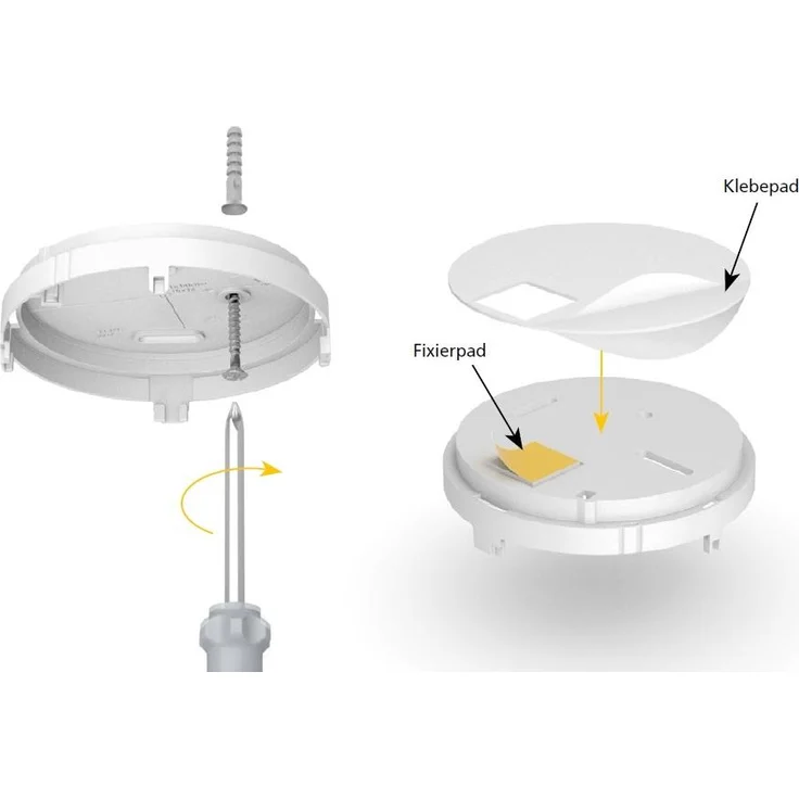 Hekatron Rauchmelder Genius PLUS X Optional funk-vernetzbarer Brandmelder - Rauchwarnmelder mit integrierter Batterie, LED mehrfarbig & App-Unterstützt - Weiß, 1 Stück – Bild 4