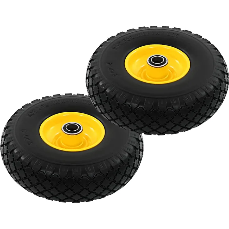 vidaXL Sackkarrenräder 2 Stk. Massives PU 3,00 - 4 (260x85)