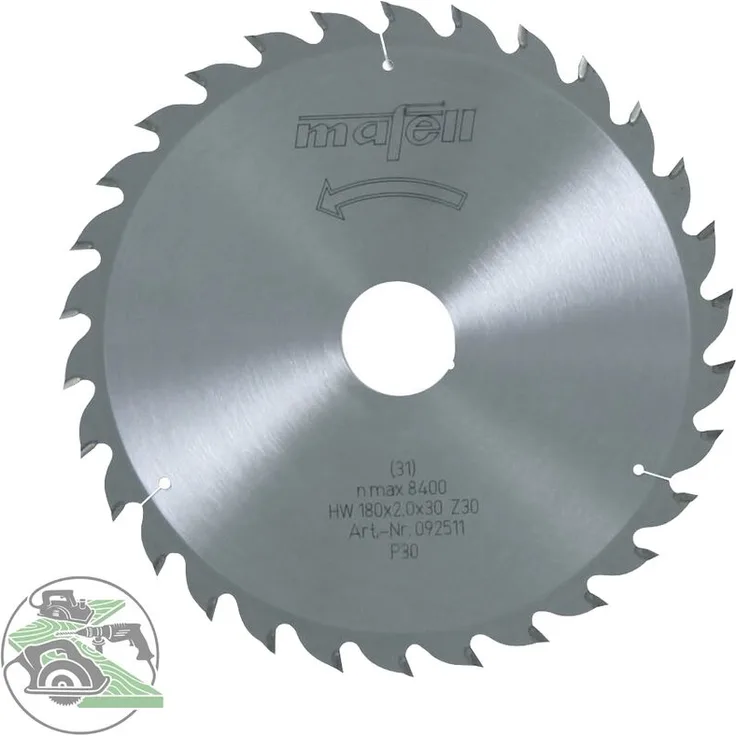 Sägeblatt HM 180 x 1,2 - 2,0 x 30 mm Z 30 WZ Erika 60 E 092511 - Mafell