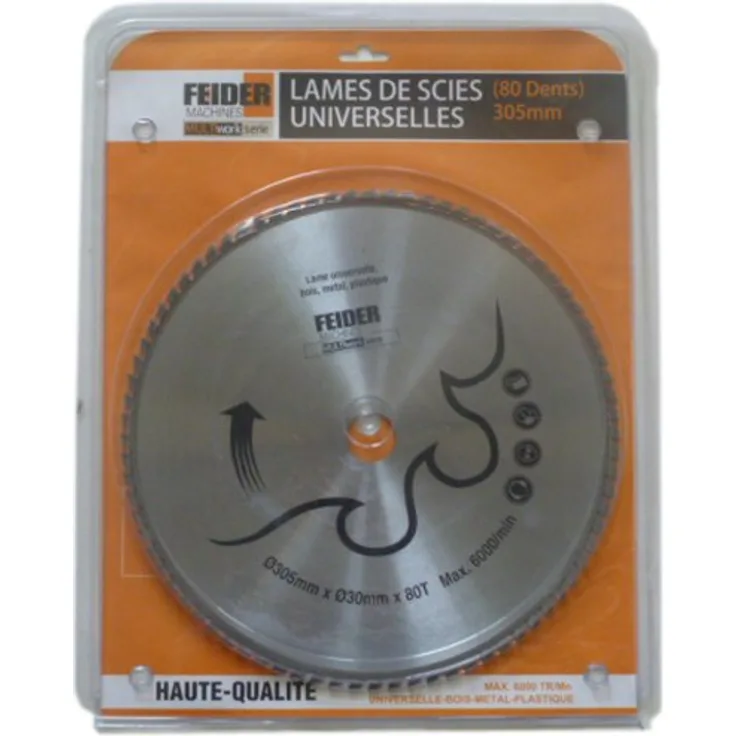 Feider F305LU Universal Kreissägeblatt multi Material 305 x 30 mm Z = 80