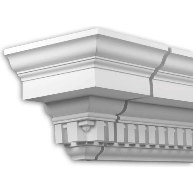 Stirnelement 401232 Außenstuck Zierelement Fassadenelement Zeitloses Klassisches Design weiß