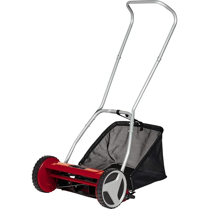 Einhell Hand-Rasenmäher GC-HM 400 bis zu 250 m², 40 cm Schnittbreite, kugelgelagerte Mähspindel mit 5 Stahlmessern, 4-stufige Schnitthöheneinstellung 13-37 mm, 27 l-Fangkorb – Bild 1