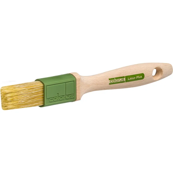 Colorus High Premium Flachpinsel 30 mm Lasur-Malerpinsel für Lasuren aller Art Holzöle und Dickschichtlasuren Lasurpinsel mit hellen Chinaborsten