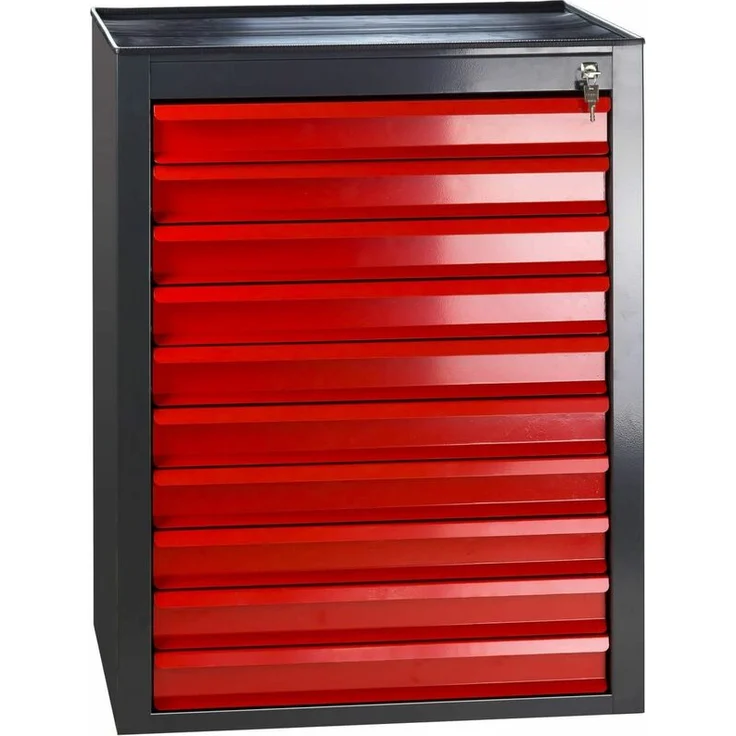 Metall Schubladenschrank Werkzeugschrank Fernando Maxi 10 Schubladen Anth.-Rot