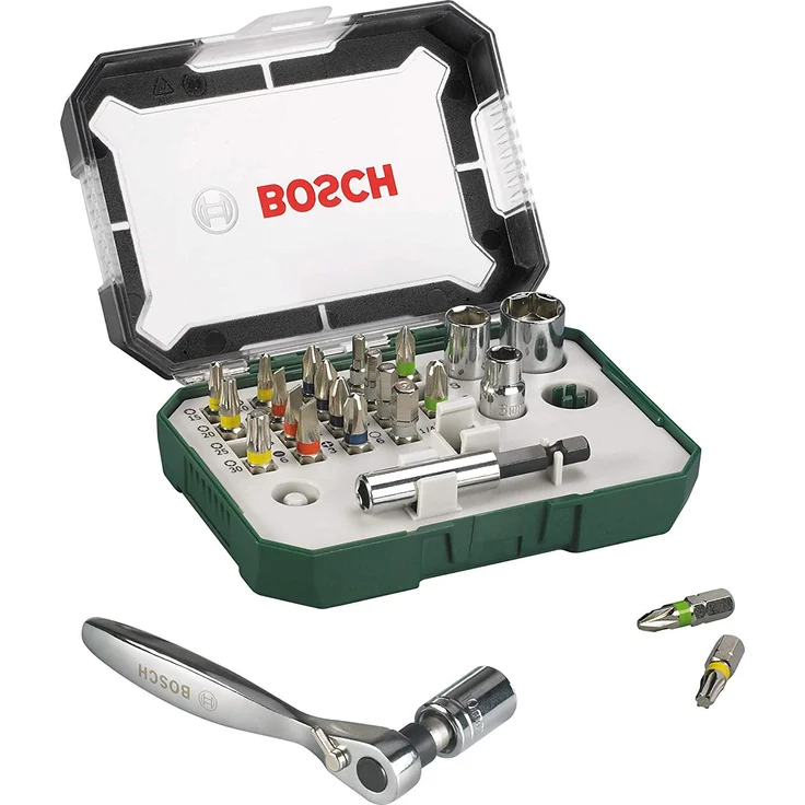 Bosch 26tlg. Schrauberbit- und Ratschen-Set (Extra harte Qualität, Zubehör Bohrschrauber und Schraubendreher) – Bild 2