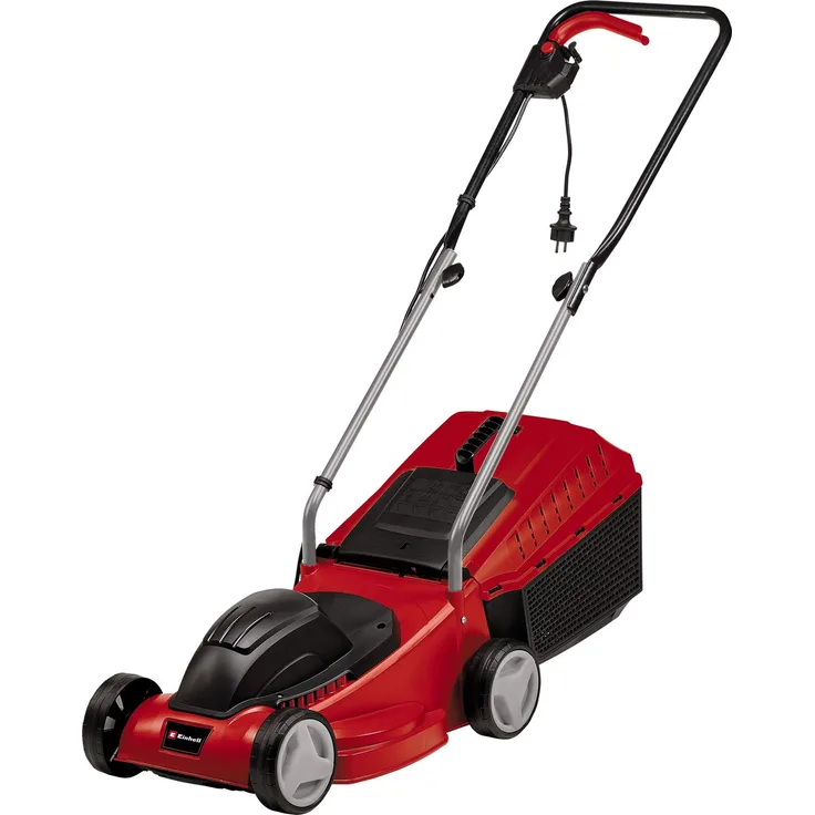Einhell Elektro-Rasenmäher GC-EM 1032 - 1000 W, 32 cm Schnittbreite, 30 L Fangbox, 3-stufige Schnitthöhenverstellung, klappbarer Führungsholm, 30l Fangsack, rasenschonende Räder