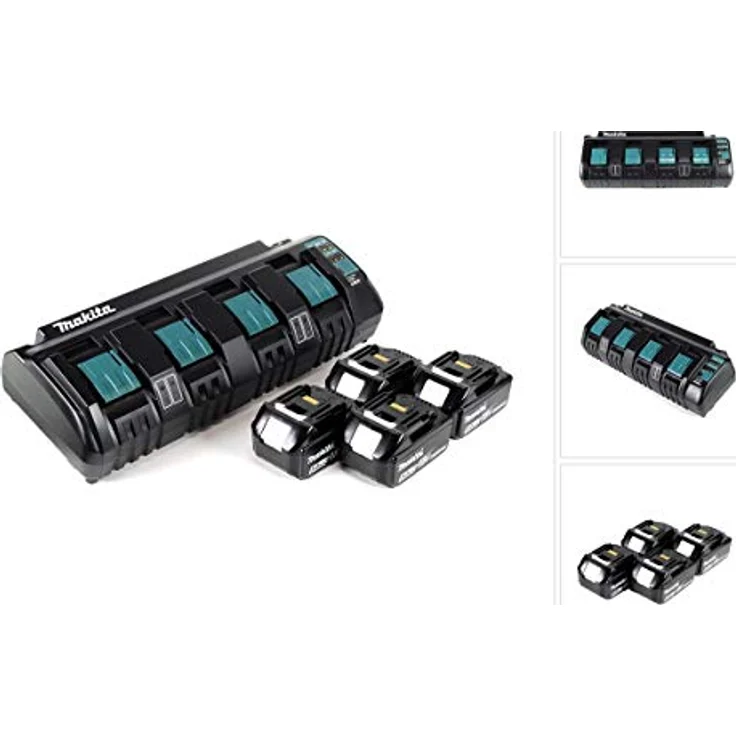 Makita Power Source Kit 18V mit DC 18 SF 4-fach Ladegerät + 4x BL1850 Akku 5,0Ah – Bild 1