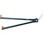 Fiskars Scherenstorch, Multifunktionale Hecken- und Rasenschere, Reichweite bis 2,5 m, Schwarz-Orange, PowerLever, GS53, 1001565 mittelgroß
