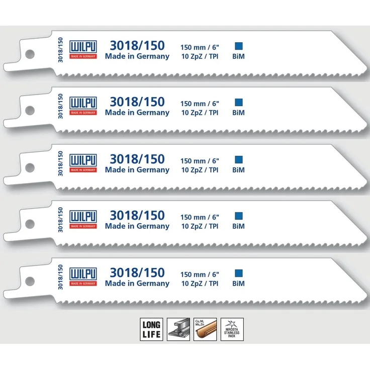 5x Säbelsägeblätter Bi-Metall 3018-150 - Wilpu
