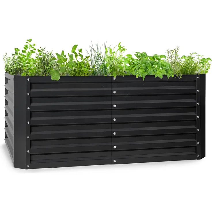 High Grow Straight Hochbeet 120x60x60cm 432l Stahl Anthrazit