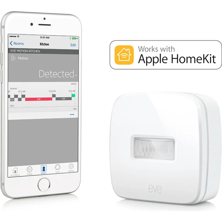 Eve Motion - Smarter Bewegungssensor mit IPX3-Wasserbeständigkeit, Mitteilungen, automatische Aktivierung einzelner Geräte und Szenen, keine Bridge erforderlich, Bluetooth Low Energy (Apple HomeKit) – Bild 2