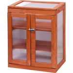 dobar Mini-Gewächshaus mit Acrylglas, Balkon und Indoor-Treibhaus, Holz, braun, 58x43x76 cm, 29167FSC 58 x 43 x 76 cm