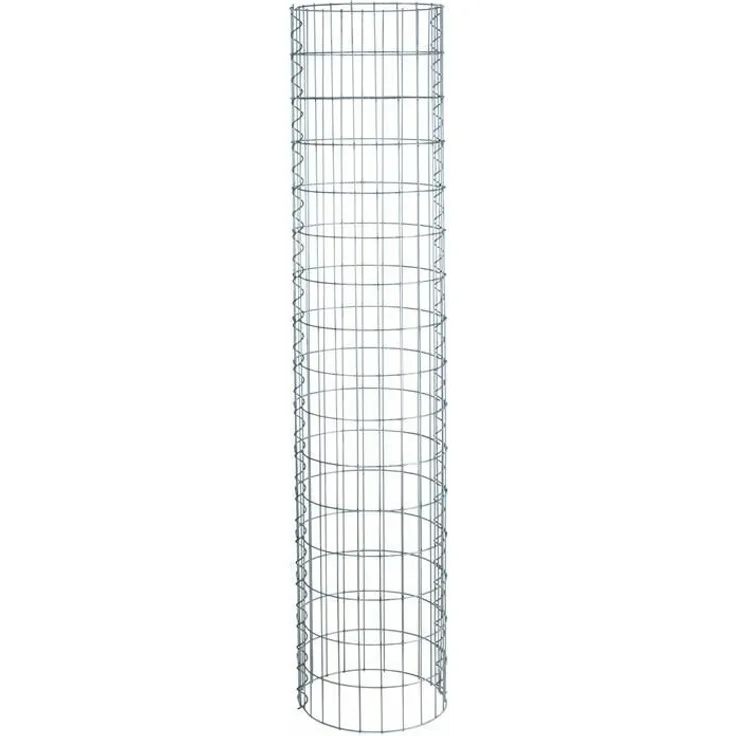 Gabione Steingabionen Steinkorb Drahtkorb Gabionensäule rund Ø 35 cm 1,60 m