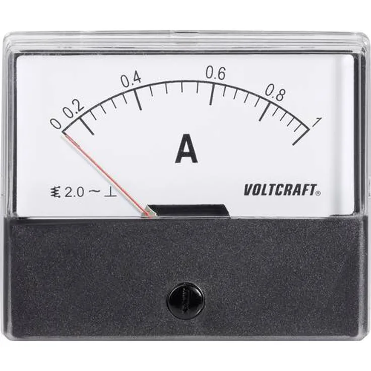 VOLTCRAFT AM-70X60-1A Einbau-Messgerät AM-70X60-1A 1A Dreheisen