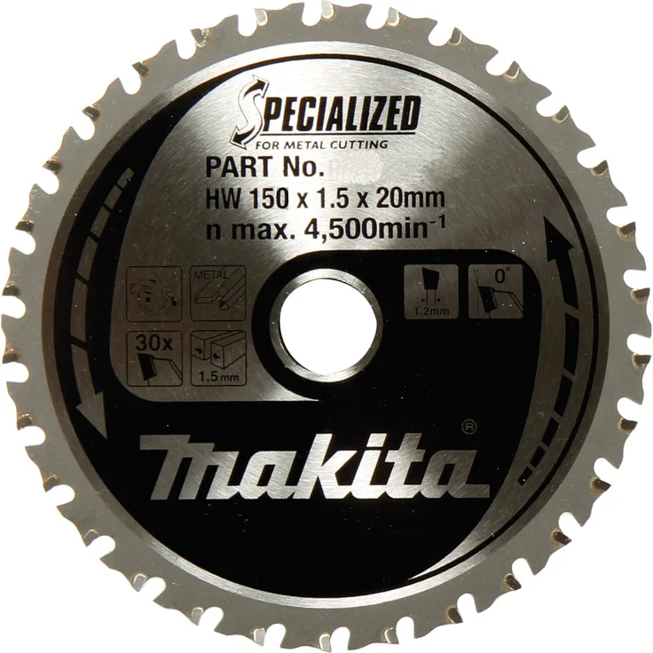 Makita B-47058 Sägeblatt f. INOX 150 x 20 x 60Z, 95 mm