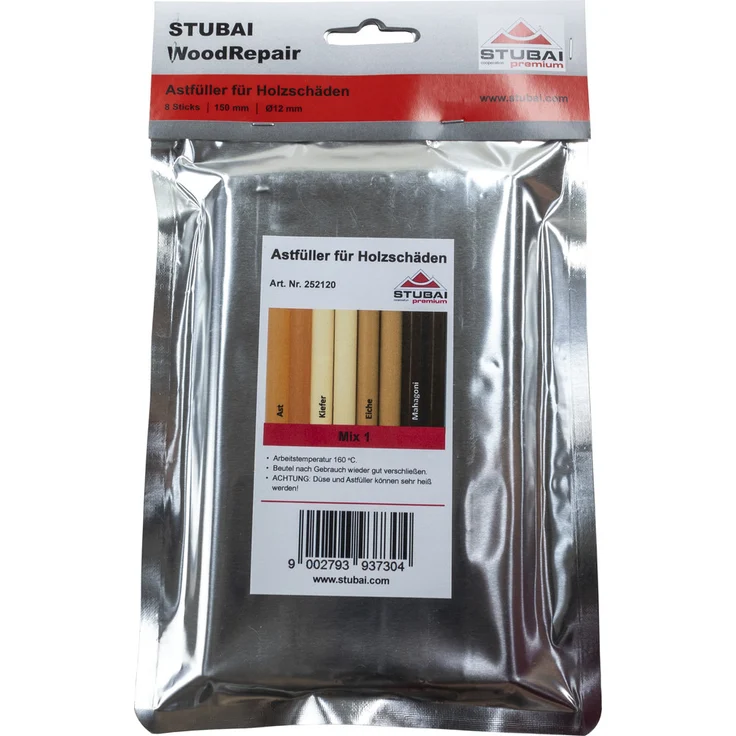 Stubai WoodRepair Kompakt-Beutel Mix 1, 8 Sticks Astfüller Holzreparatur Holz – Bild 1