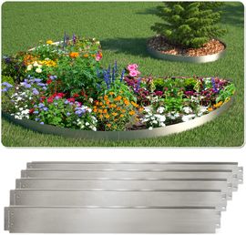 Rasenkante 30m 100x18cm verzinkt Beeteinfassung Beetumrandung Mähkante Metall Palisade