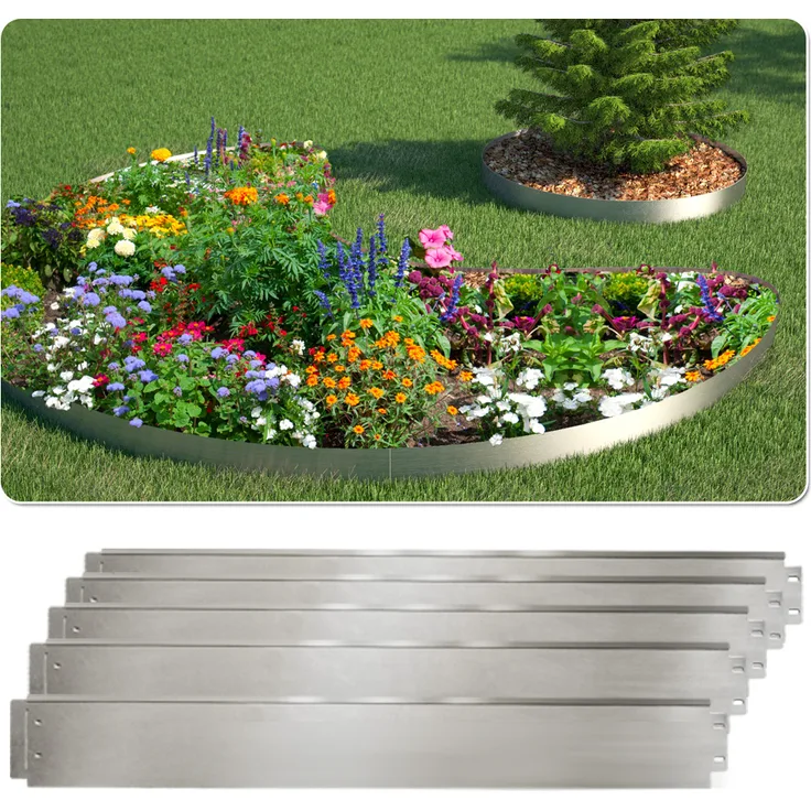 Rasenkante 30m 100x18cm verzinkt Beeteinfassung Beetumrandung Mähkante Metall Palisade