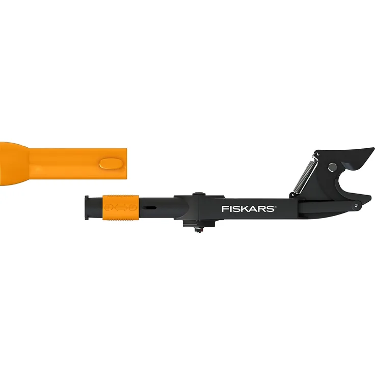 Fiskars QuikFit Amboss-Baumschere für trockenes und hartes Holz bis Durchmesser 3,2 cm, Gerätekopf, Stahl-Kunststoff, Schwarz-Orange, 1001410