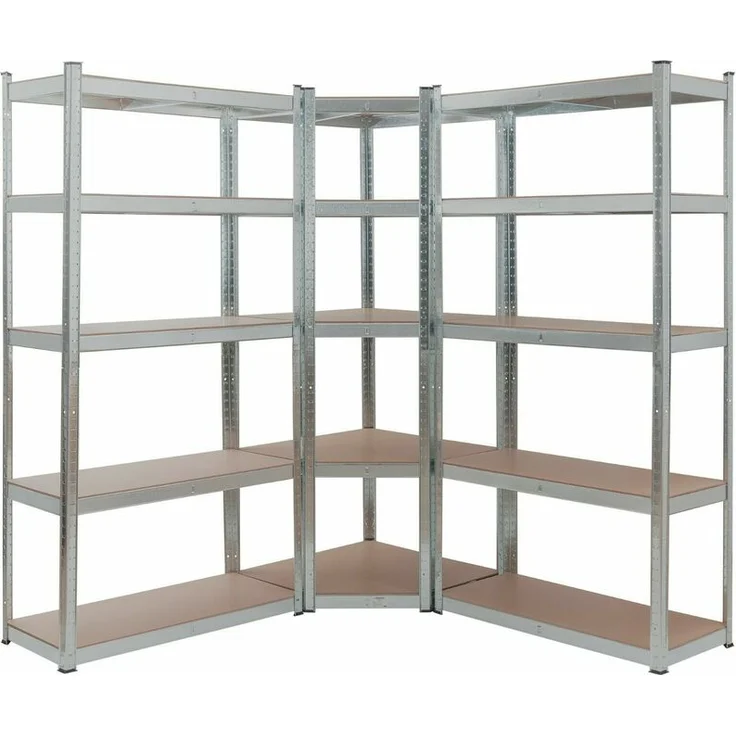 Schwerlastregal Eckregal Lagerregal Werkstattregal Steckregal Kellerregal - Verzinkt - Arebos