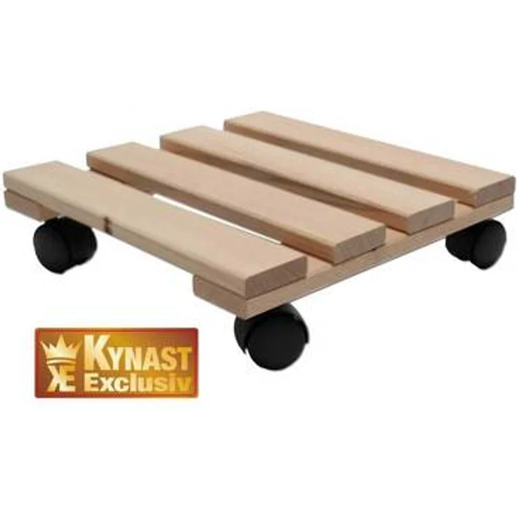 2 Pflanzenroller Holz MASSIV eckig 30 cmx 30 cm bis 120 KG – Bild 1