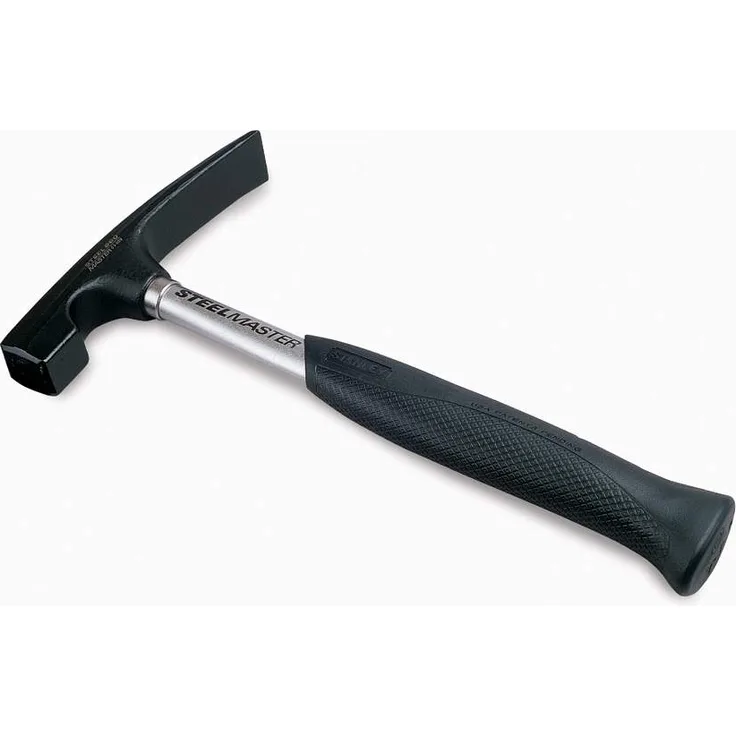 Stanley Steelmaster Maurerhammer Rheinische Form (900g Kopfgewicht, Stahlstiel, Kunststoff-Handgriff, 17 mm)