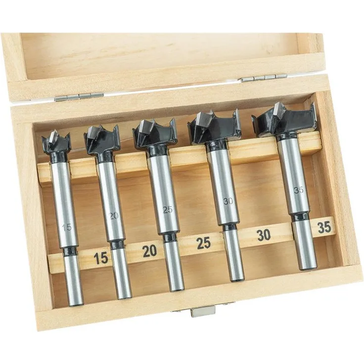 Ent European Norm Tools - ENT 5-tlg. HW Kunstbohrer Set - Heimwerkerausführung - Ø 15 - 20 - 25 - 30 - 35 mm mit Schaft 8-10mm