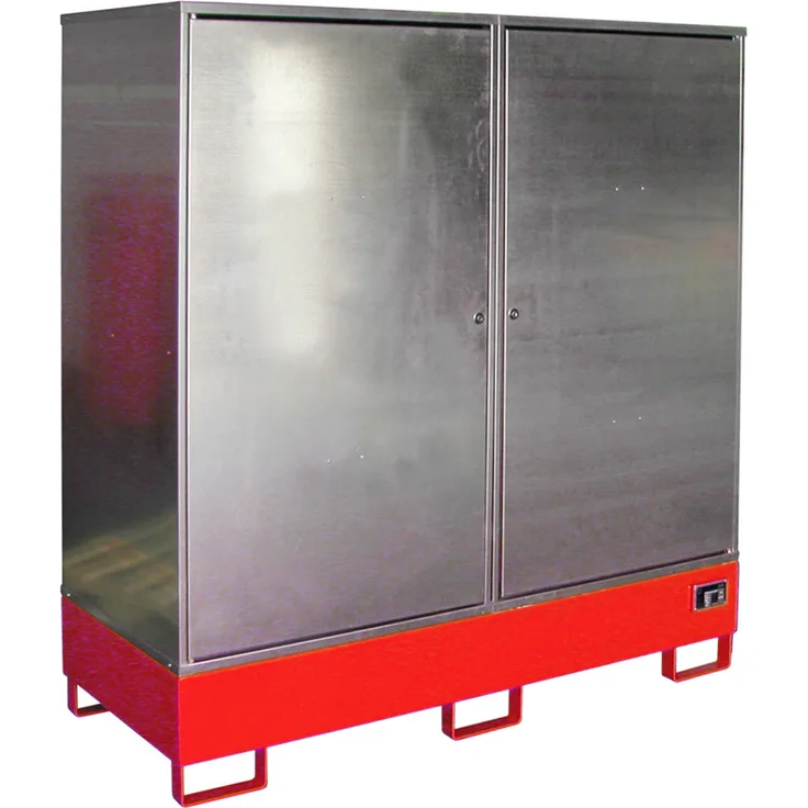 Bauer Gefahrstoff-Schrank GS-2, abschließbar, für max. 2x200l Fässer, Feuerrot