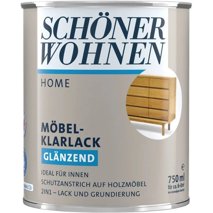 Schöner Wohnen - SCHÖNER WOHNEN FARBE Lack Home Möbel-Klarlack, glänzend, 750 ml, farblos - transparent