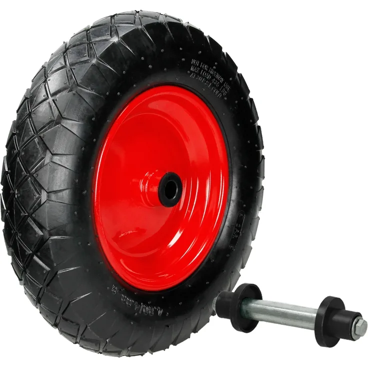 ECD Germany Schubkarrenrad 16 x 4,00- 8 luftbefüllt Schwarz