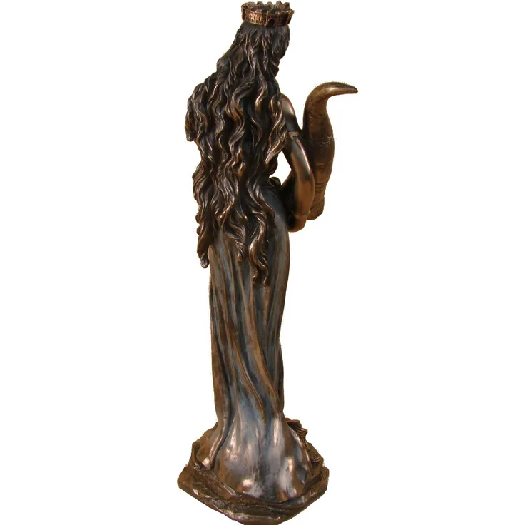 Römische Glücks Göttin Fortuna 29 cm bronzierte Figur