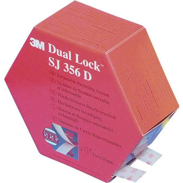 3M SJ 356D Dual Lock Klettband zum Aufkleben Pilzkopf (L x B) 5000mm x 25mm Transluzent 1 Paar - Preisvergleich – Bild 1
