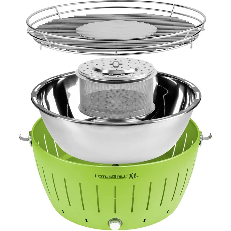 LotusGrill XL Holzkohlegrill Limettengrün G-GR-435P (D 40,5cm) mit USB Anschluss – Bild 3