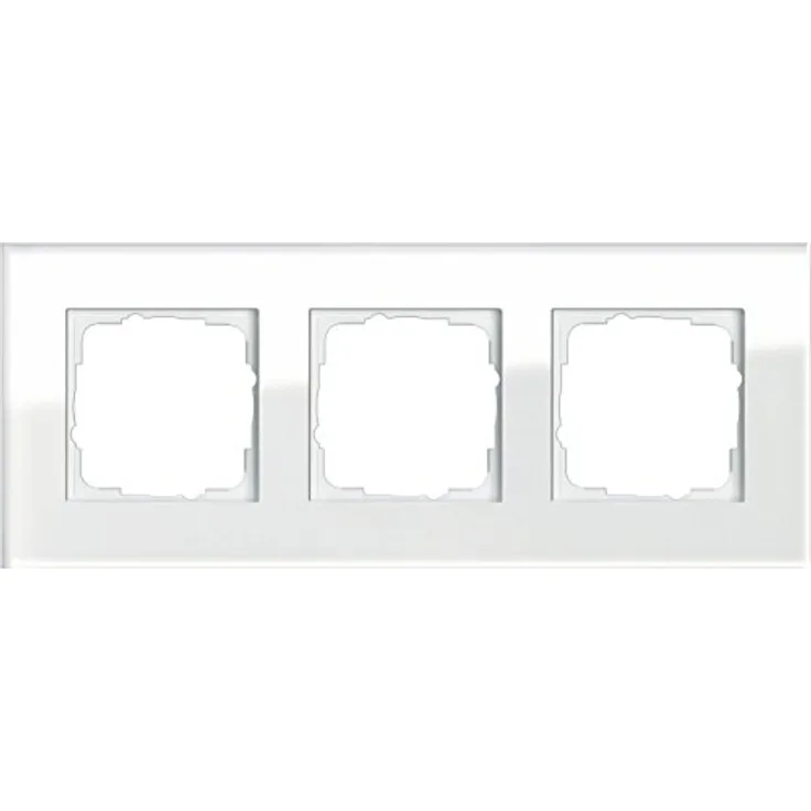 Gira 021312 Rahmen 3-fach Esprit Glas, weiß