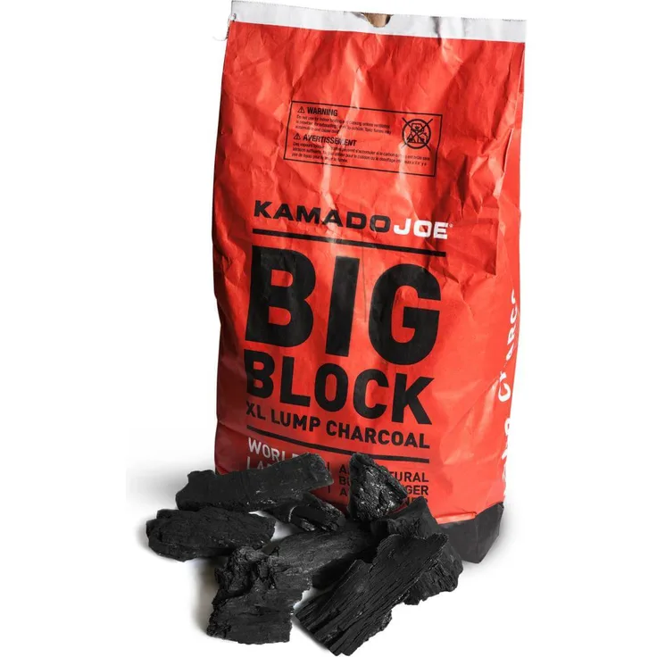 Kamado Joe Charcoal Holzkohle 9 kg Sack, Hartholz, längere Brennzeit durch extra große Holzkohlestücke