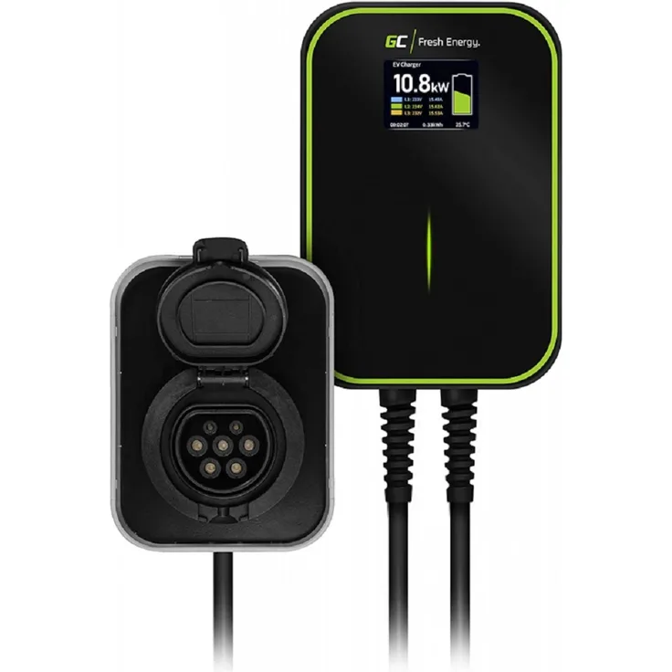 Green Cell Wallbox EV PowerBox 22-kW-Ladegerät (mit Typ-2-Buchse zum Laden von Elektroautos und Plug-In-Hybriden)
