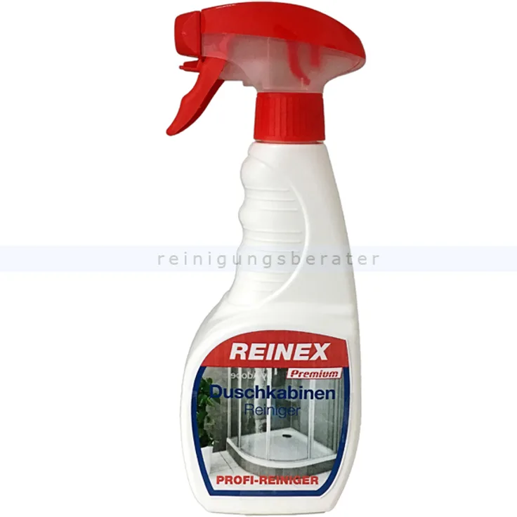 Reinex Badreiniger PREMIUM Duschkabinen Reiniger 500 ml premium Reiniger und Flasche mit Sprühpistole